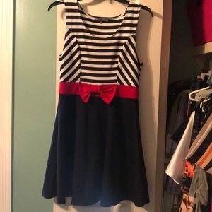 Blue and White Stripped Dress